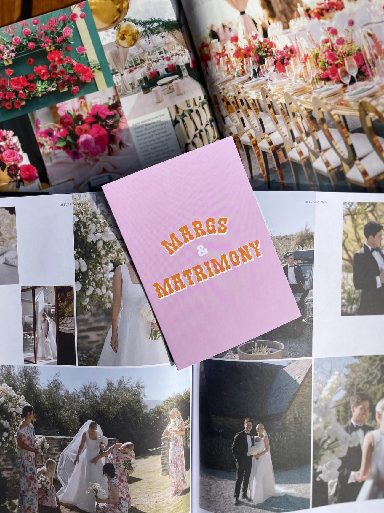 Margs and matrimony - Pink Hens card