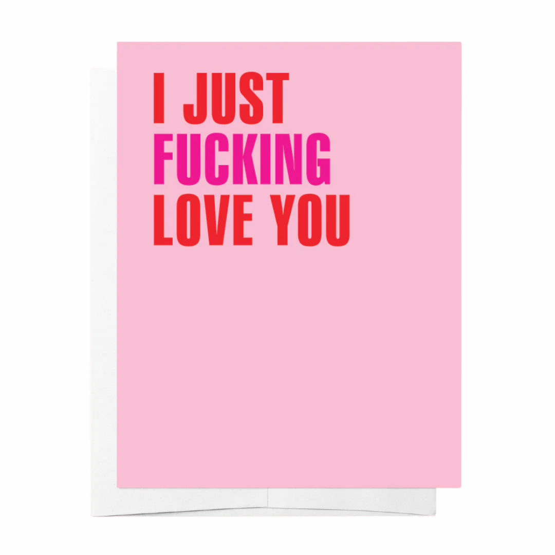 Fucking Love You - Pink & Red Greeting Card