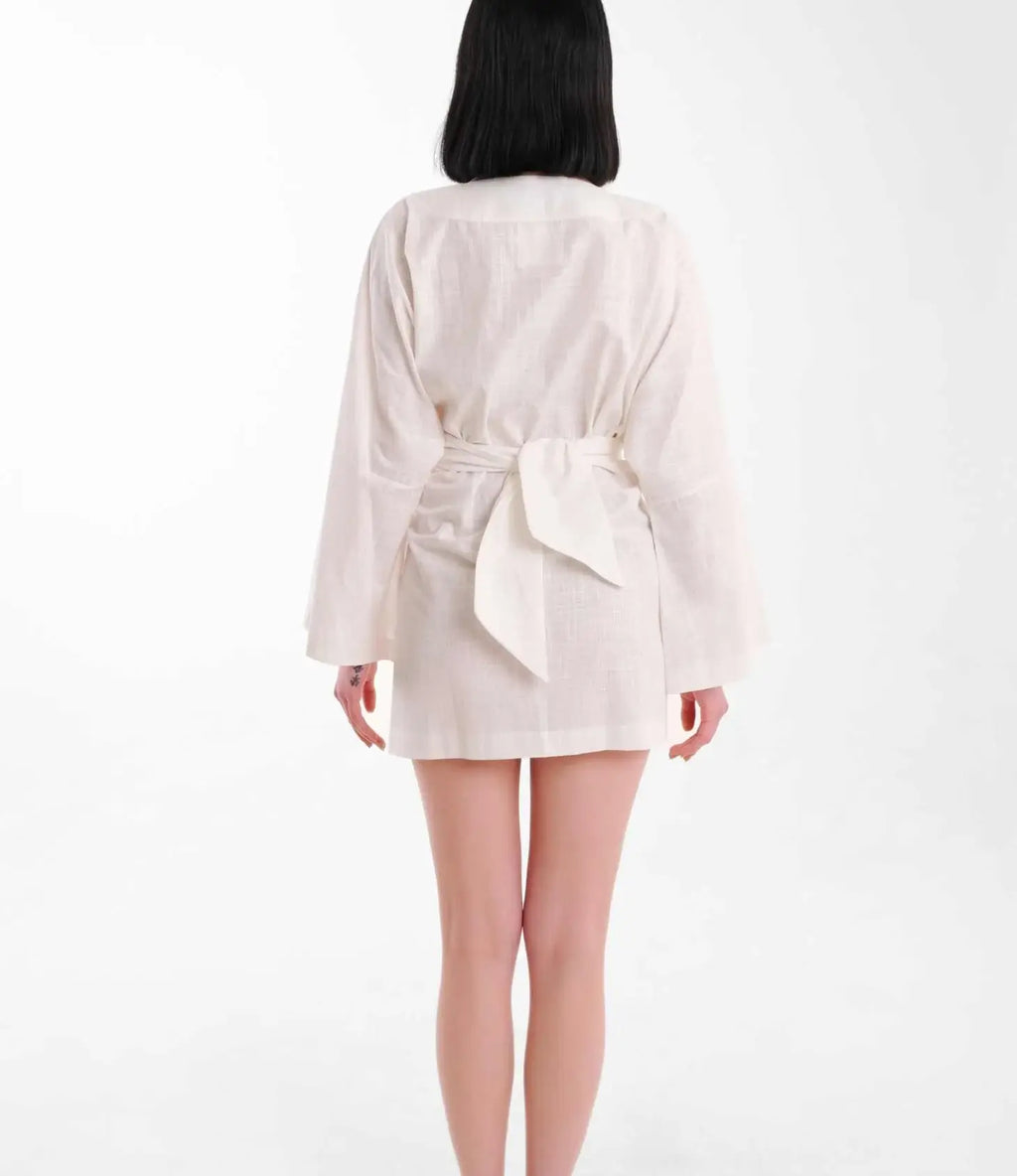 Caria Beach Kimono - White