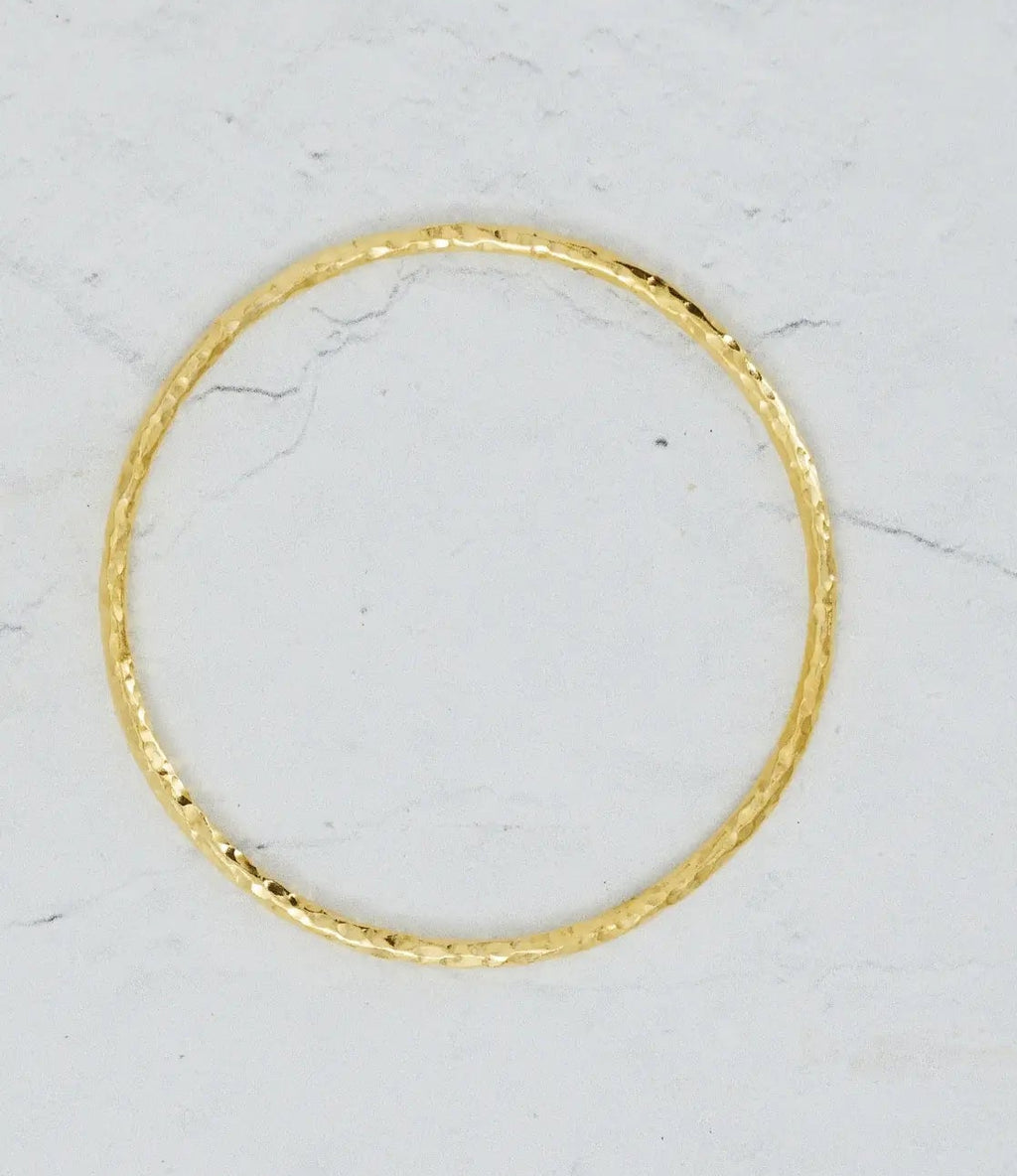 Hammered Bangle - Gold