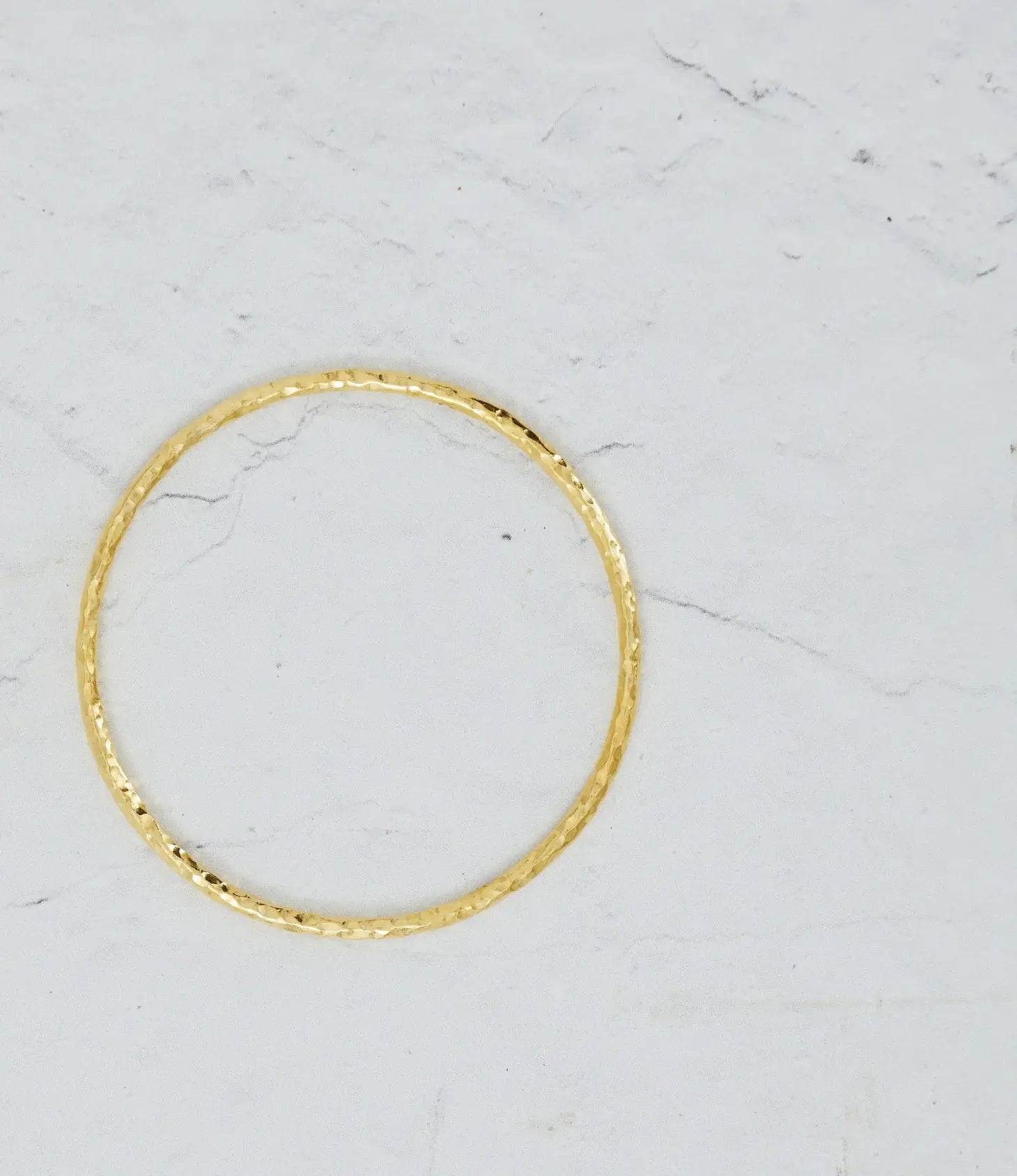 Hammered Bangle - Gold