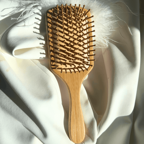 'Mrs' Paddle Hairbrush - Pink/Silver