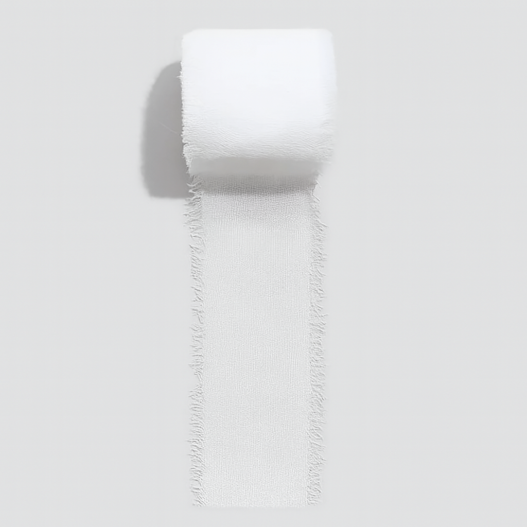 Chiffon Ribbon 1.5m Roll - White