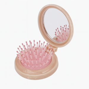 Pink Folding Hairbrush
