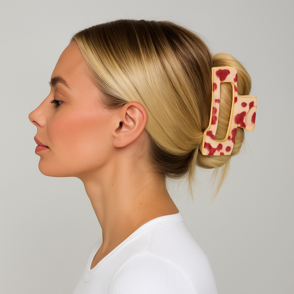Heart Claw Clip - Pink