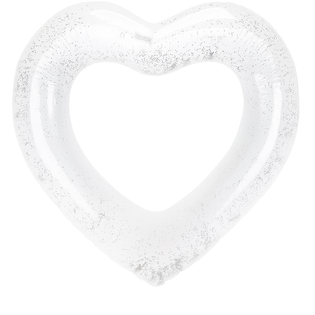 Silver Heart Pool Float