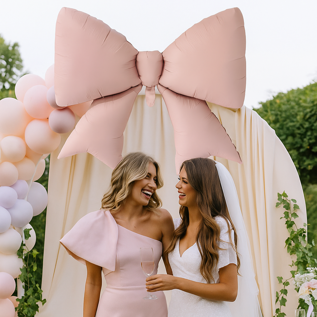 Bow Balloon - Dusty Pink