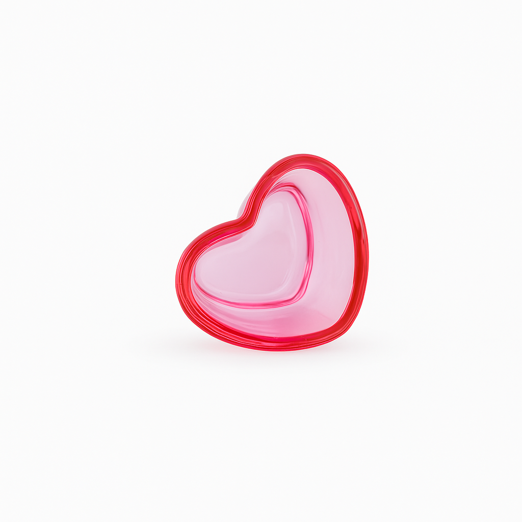 Pink Heart Shaped Shot Glass - 6 Pack
