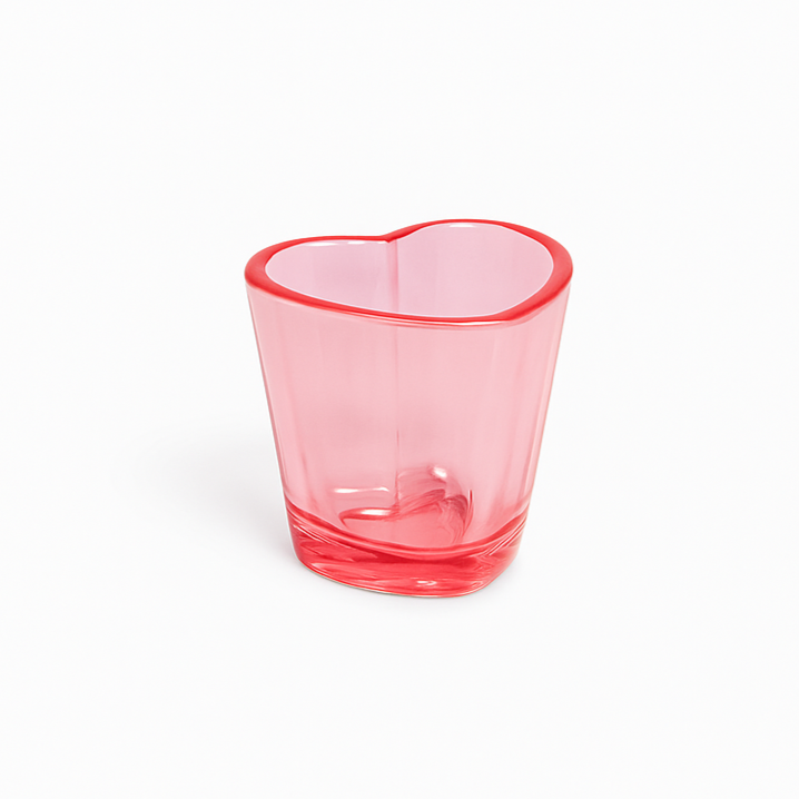 Pink Heart Shaped Shot Glass - 6 Pack