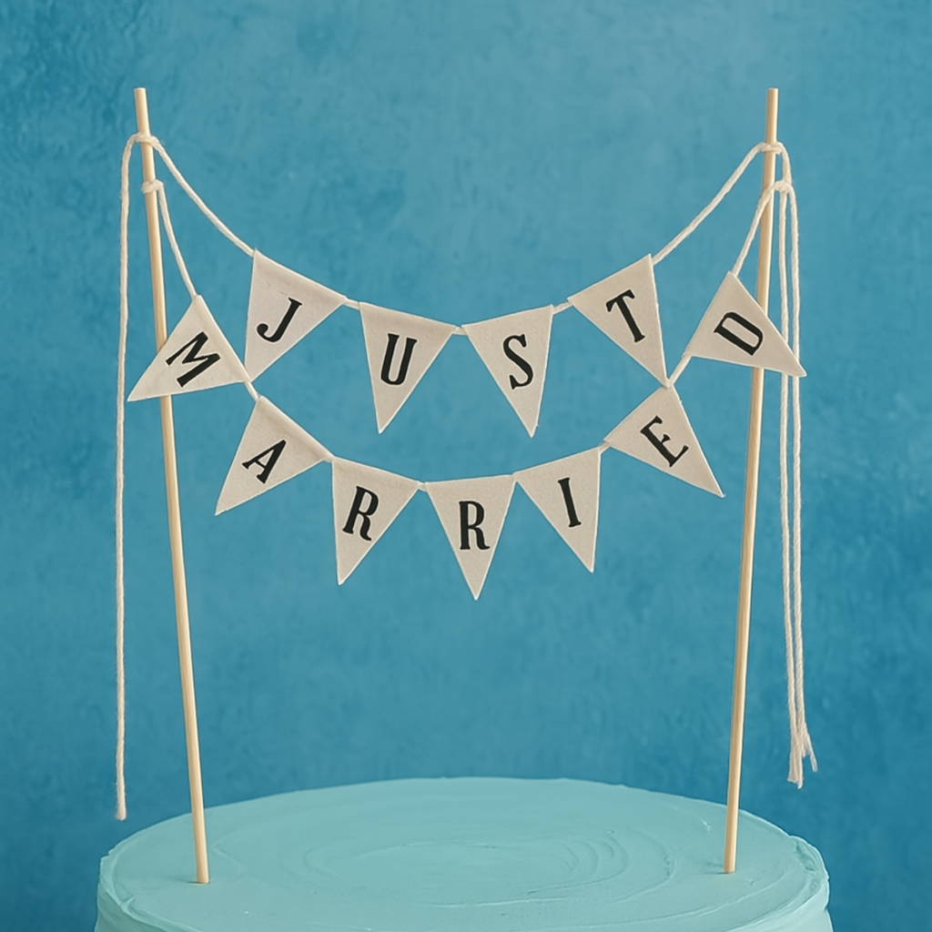 Just Married' Cake Topper