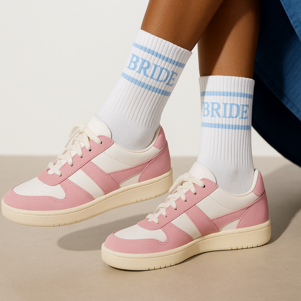 Bride Socks - Blue/White