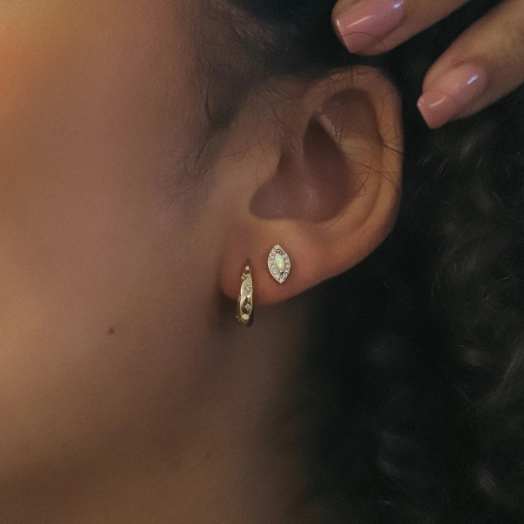 Esti Star Hoop Earrings - Gold