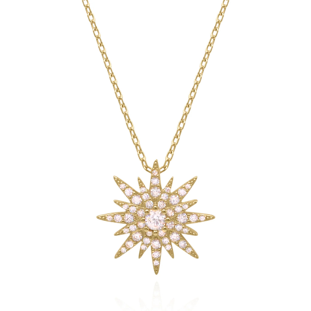 Estella Starburst Necklace - Gold