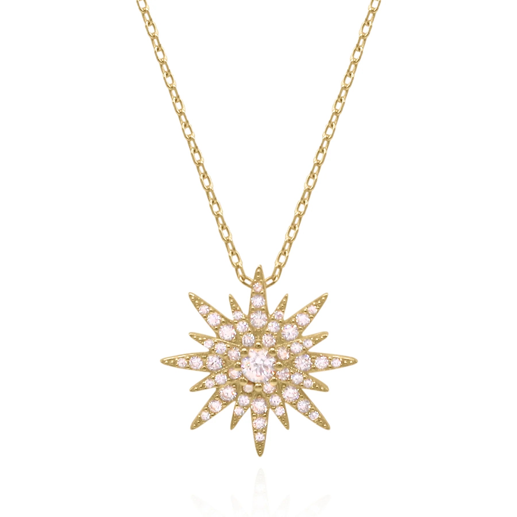 Estella Starburst Necklace - Gold