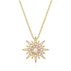 Estella Starburst Necklace - Gold