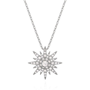 Estella Starburst Necklace - Silver