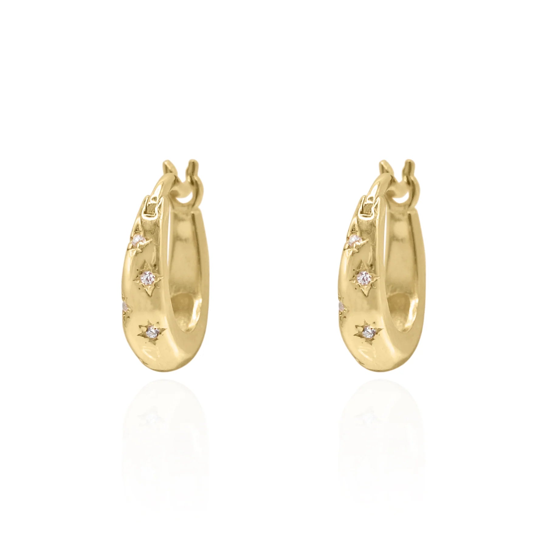 Esti Star Hoop Earrings - Gold