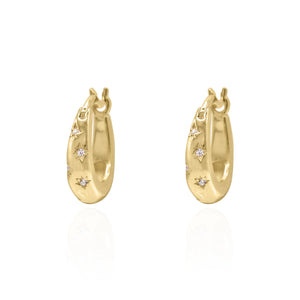 Esti Star Hoop Earrings - Gold