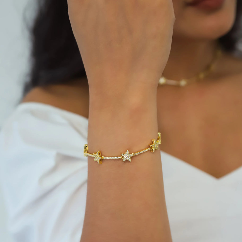 Etta Sparkling Star Bracelet - Gold