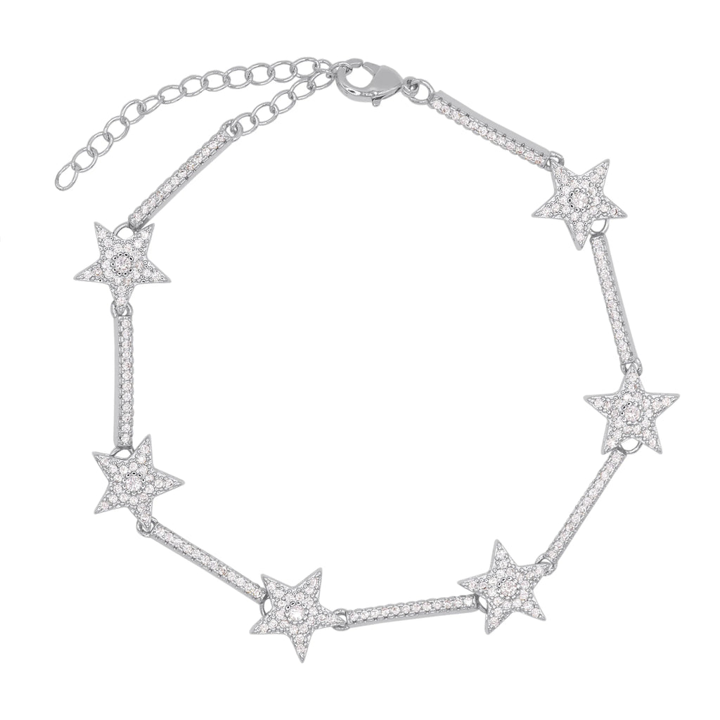 Etta Sparkling Star Bracelet - Silver