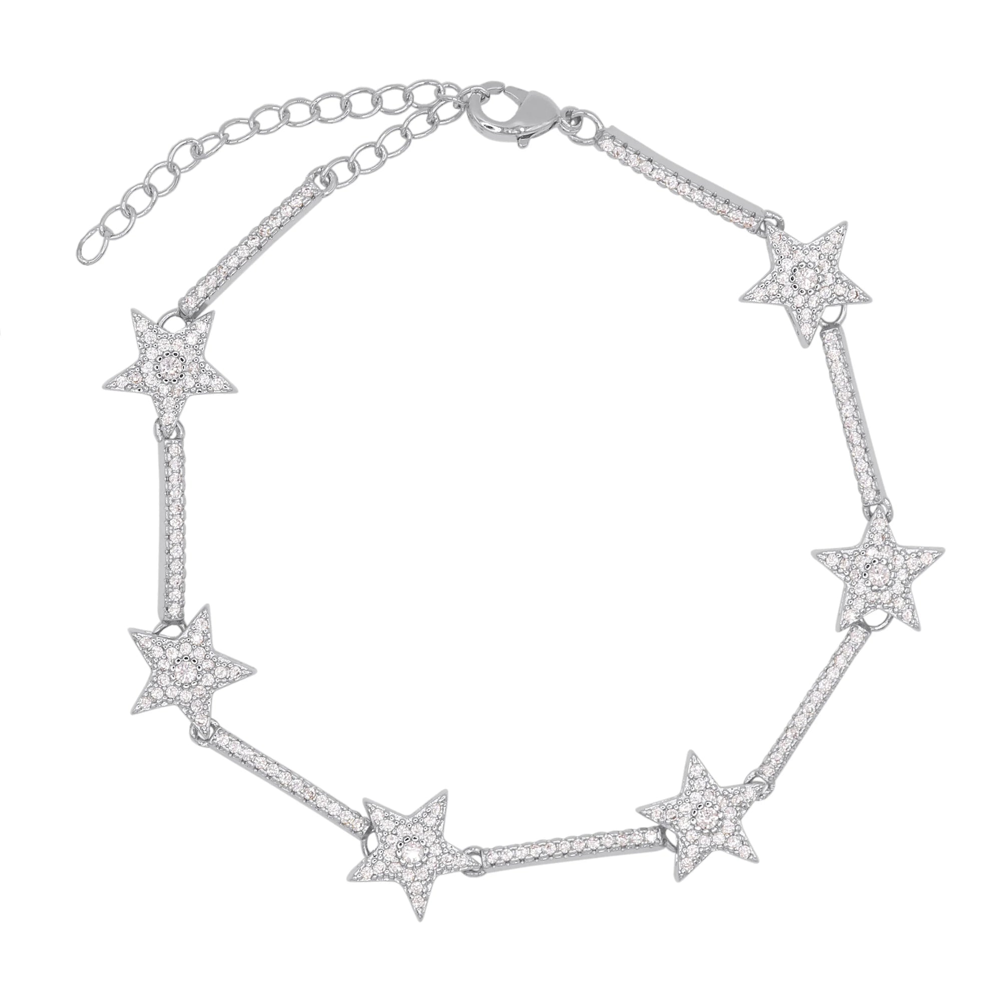 Etta Sparkling Star Bracelet - Silver