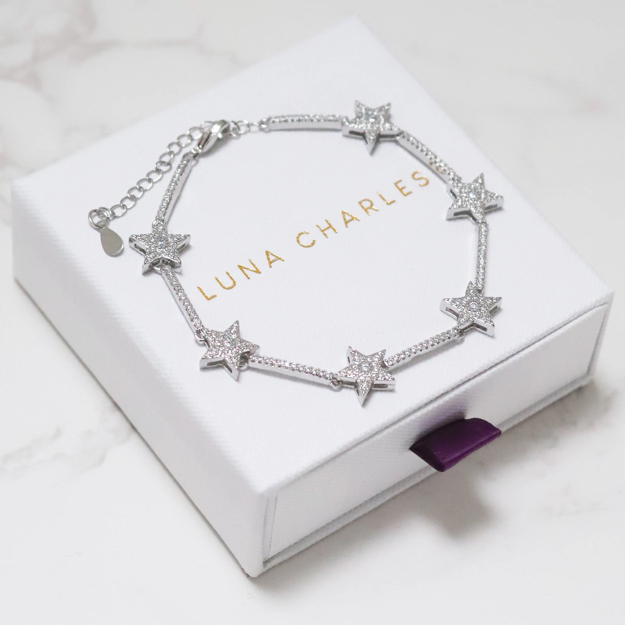 Etta Sparkling Star Bracelet - Silver