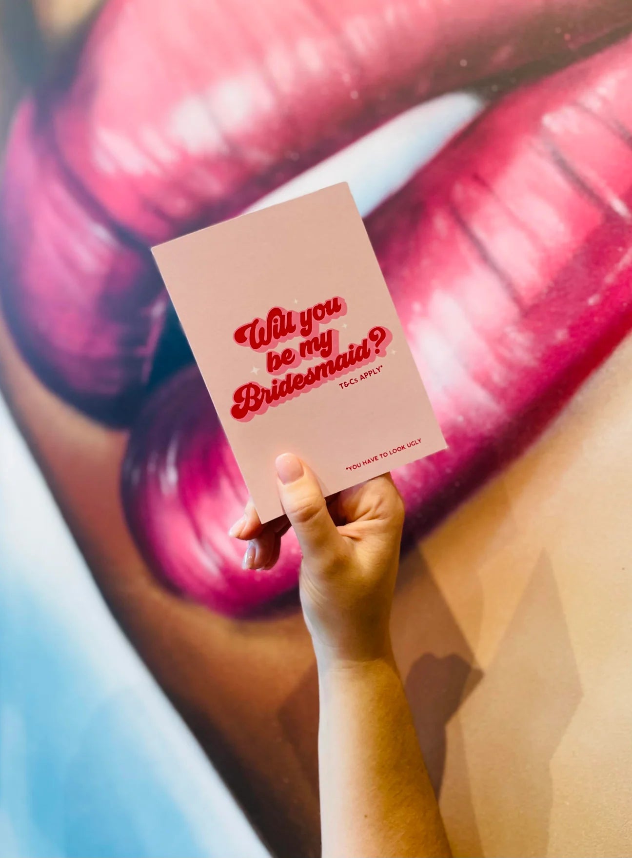 Will you be my bridesmaid? - Pink Greeting Card