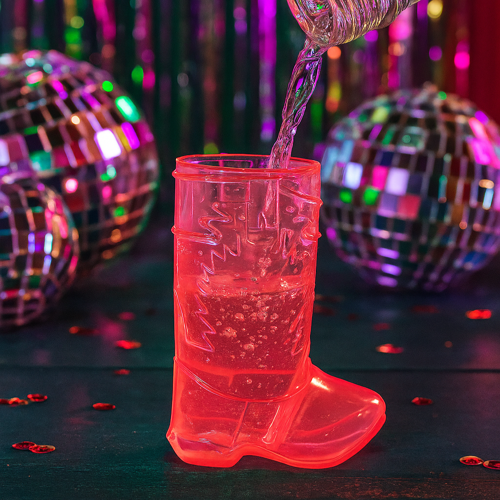 Pink Cowboy Boot Shot Glass - 6 Pack