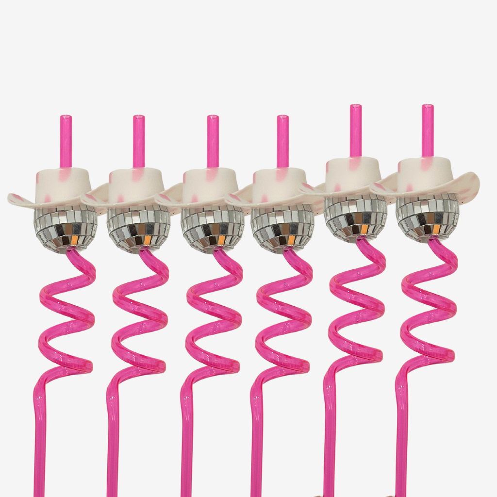 Disco Cowgirl Straws - 6 Pack