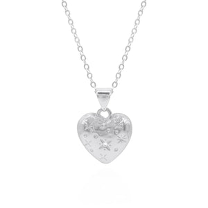 Vida Bubble Heart Necklace - Silver