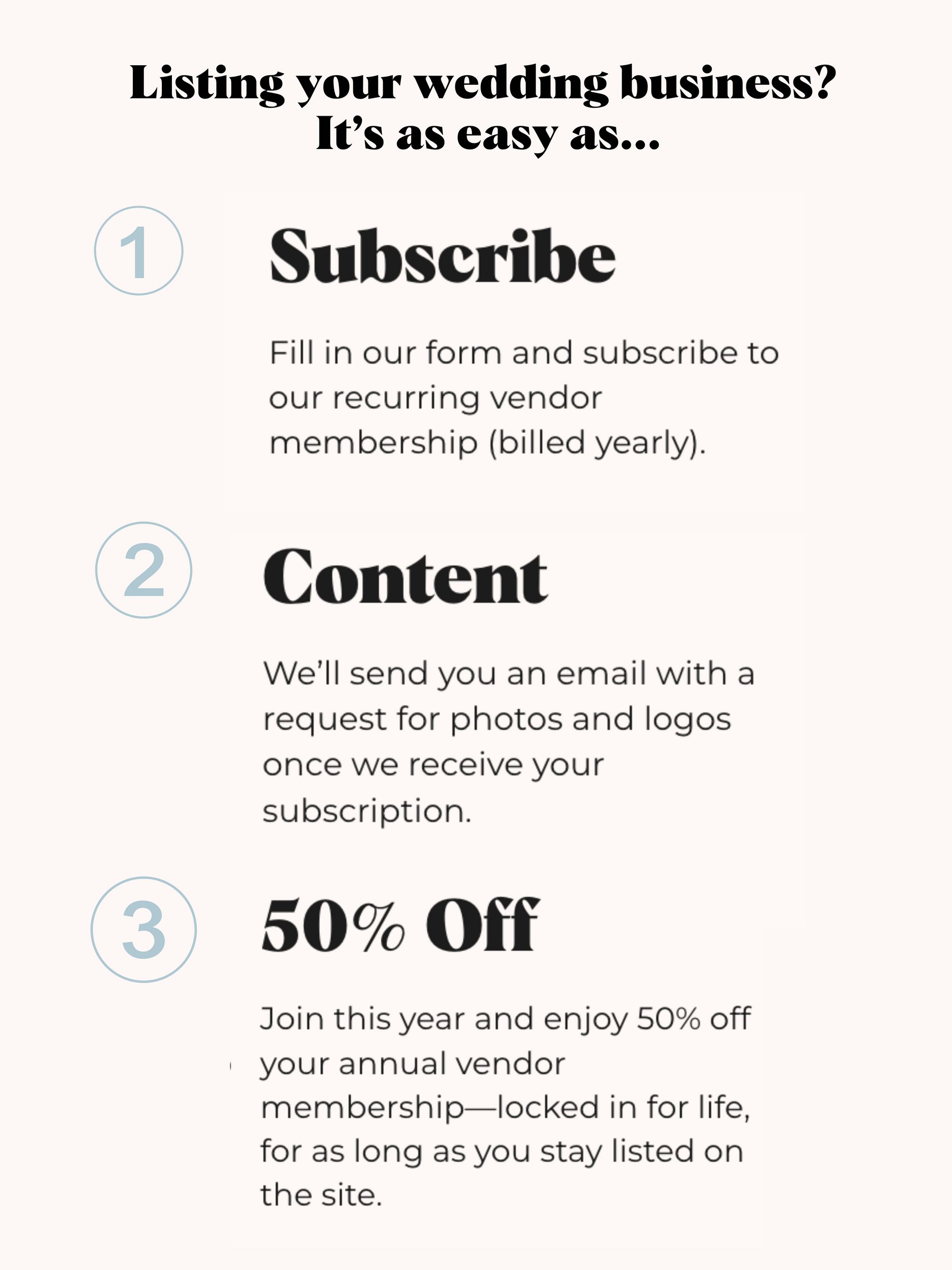 Vendor Yearly Membership