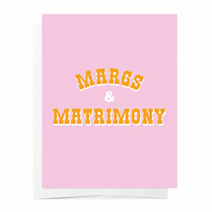 Margs and matrimony - Pink Hens card