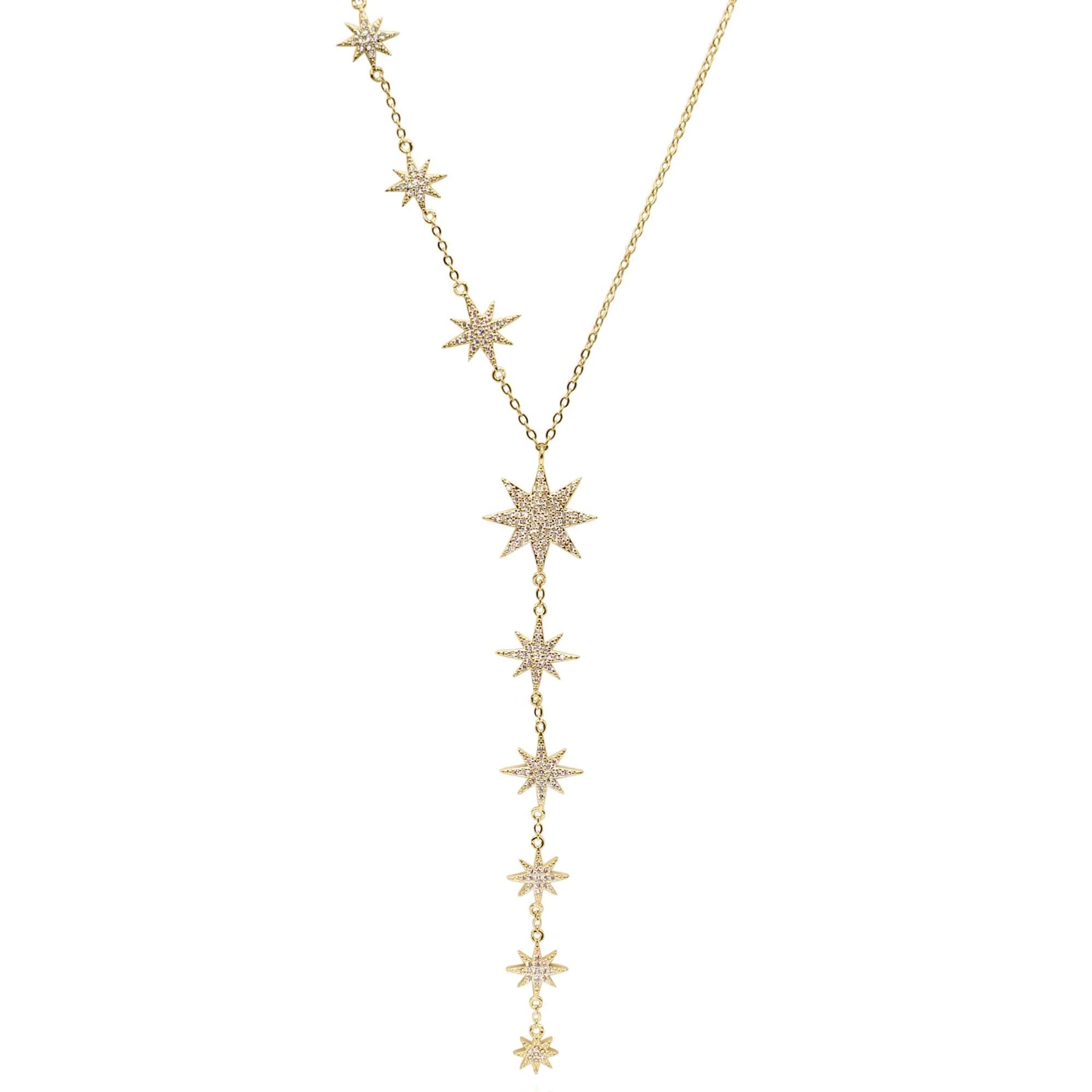 Juliet Starburst Y Drop Necklace - Gold