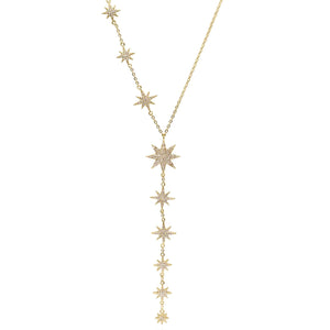 Juliet Starburst Y Drop Necklace - Gold