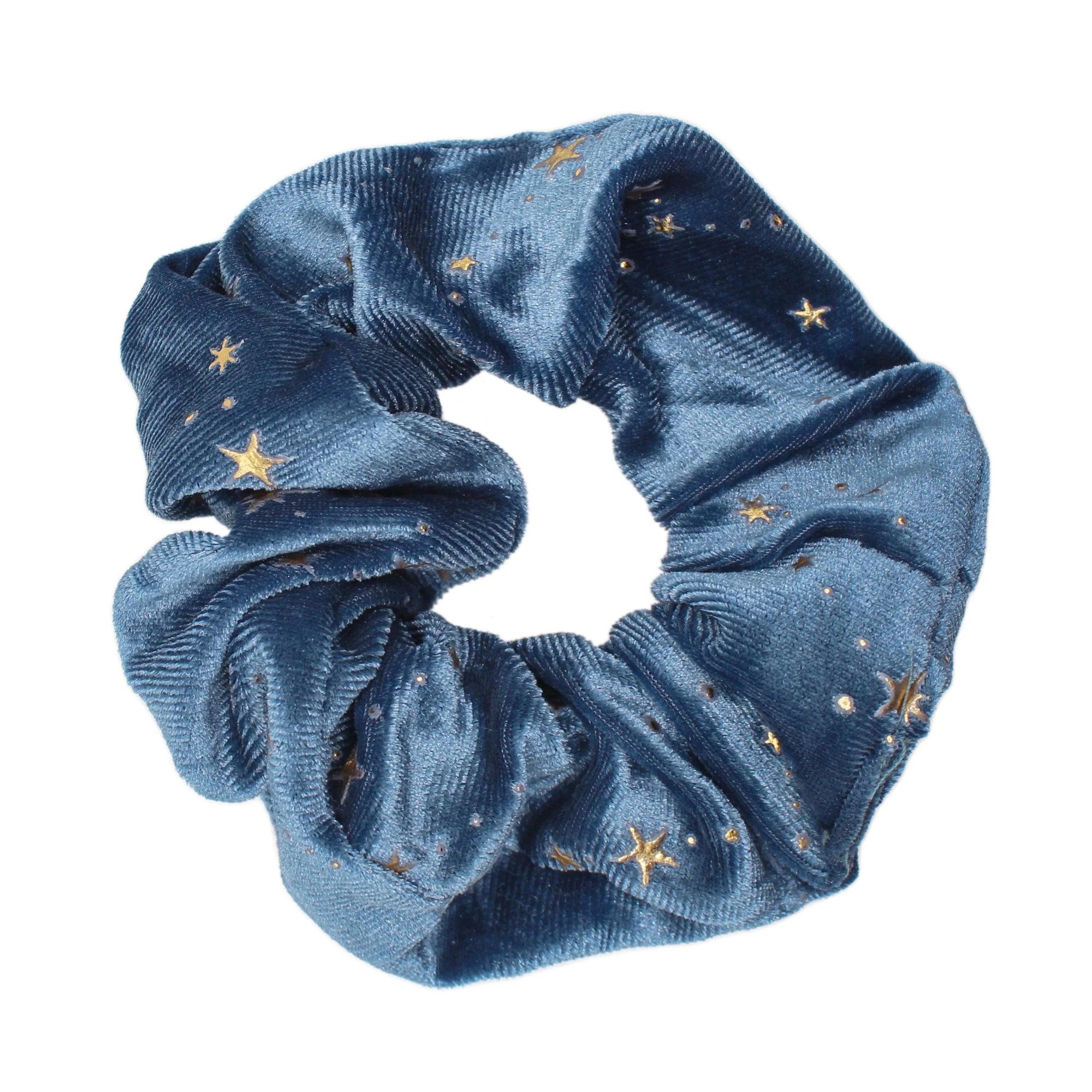 Stella Velvet Hair Scrunchie - Blue