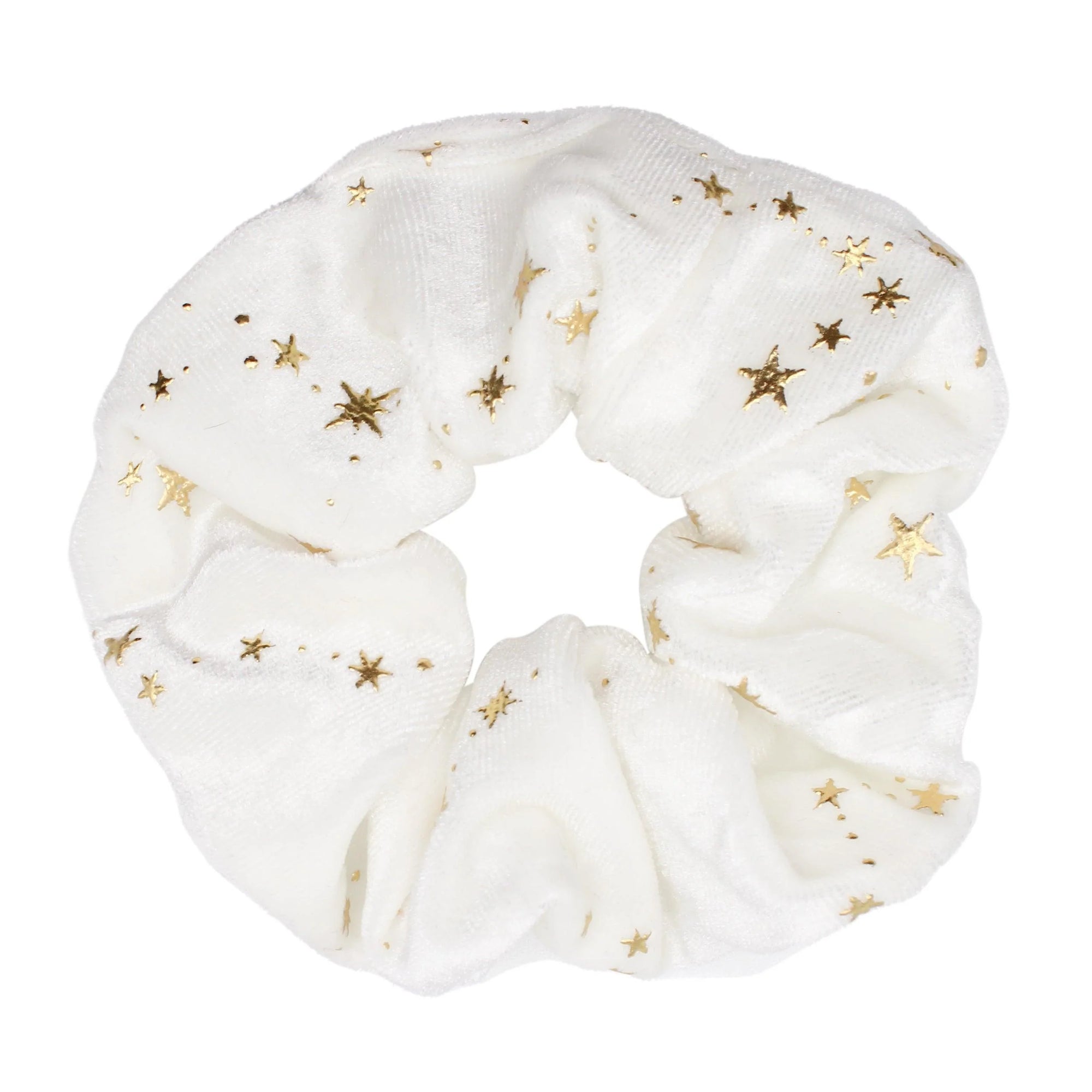 Stella Velvet Hair Scrunchie - White